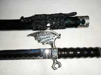 tsuba sabre japones dragao verde